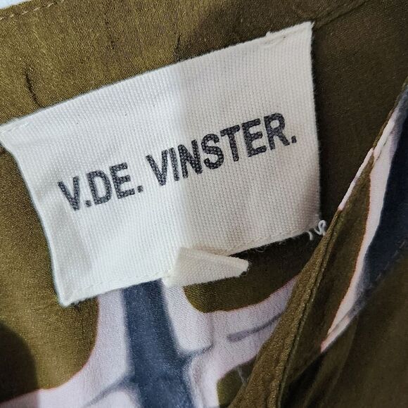 V DE VINSTER DELHI SHIRT KHAKI button down shirt - Picture 3 of 5